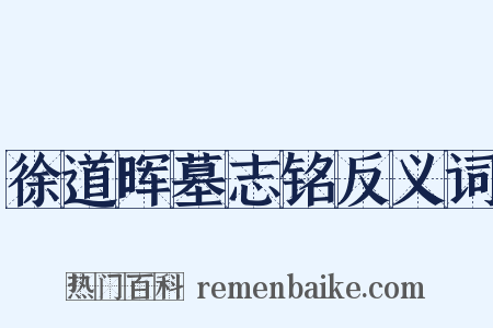 徐道晖墓志铭反义词是什么意思的图片